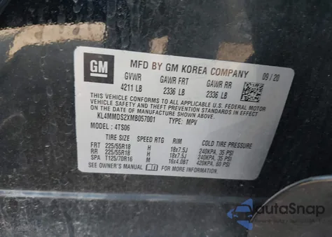 2021 Buick Encore Gx Fwd Select from USA, damaged, VIN KL4MMDS2XMB057001